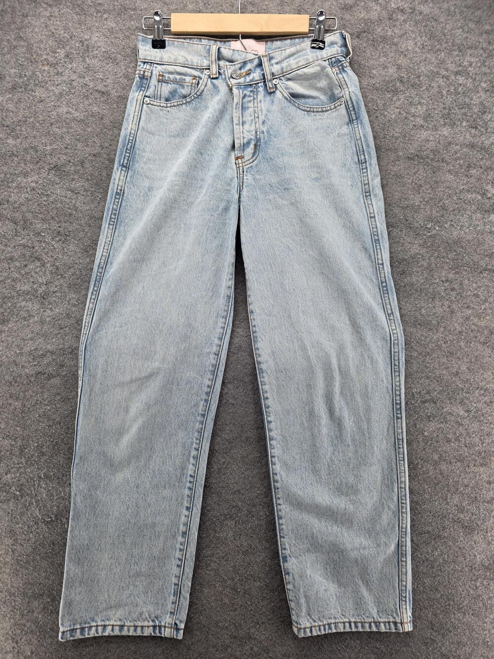 REVICE Jeans Womens 26 Blue Light Wash Straight High Rise Denim 27.5 Inseam